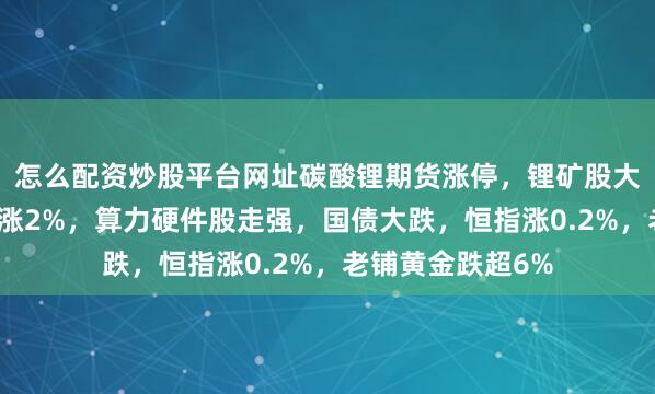 怎么配资炒股平台网址碳酸锂期货涨停，锂矿股大涨，创业板半日涨2%，算力硬件股走强，国债大跌，恒指涨0.2%，老铺黄金跌超6%